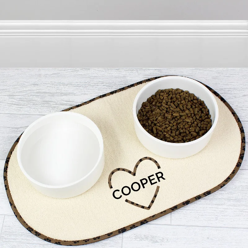 -Anti-scratch scratching board AND cat bed in onePersonalised Love Heart Pet Bowl Placemat -Anti-scratch scratching board AND cat bed in onePersonalised Love Heart Pet Bowl Placemat
