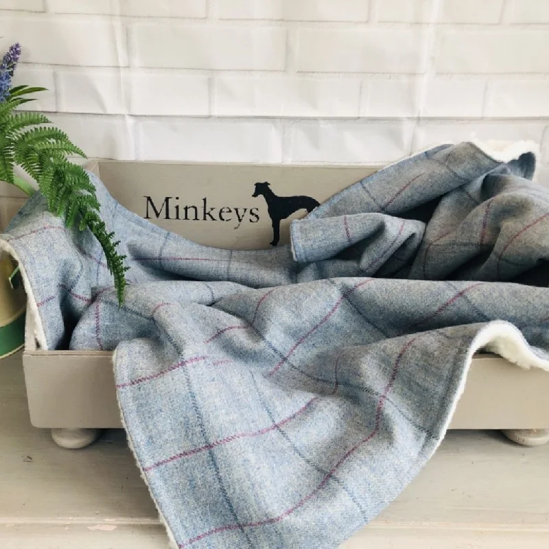 - Custom pet birthday cakeMinkeys Tweed Pippy Blue Tweed Dog Blanket