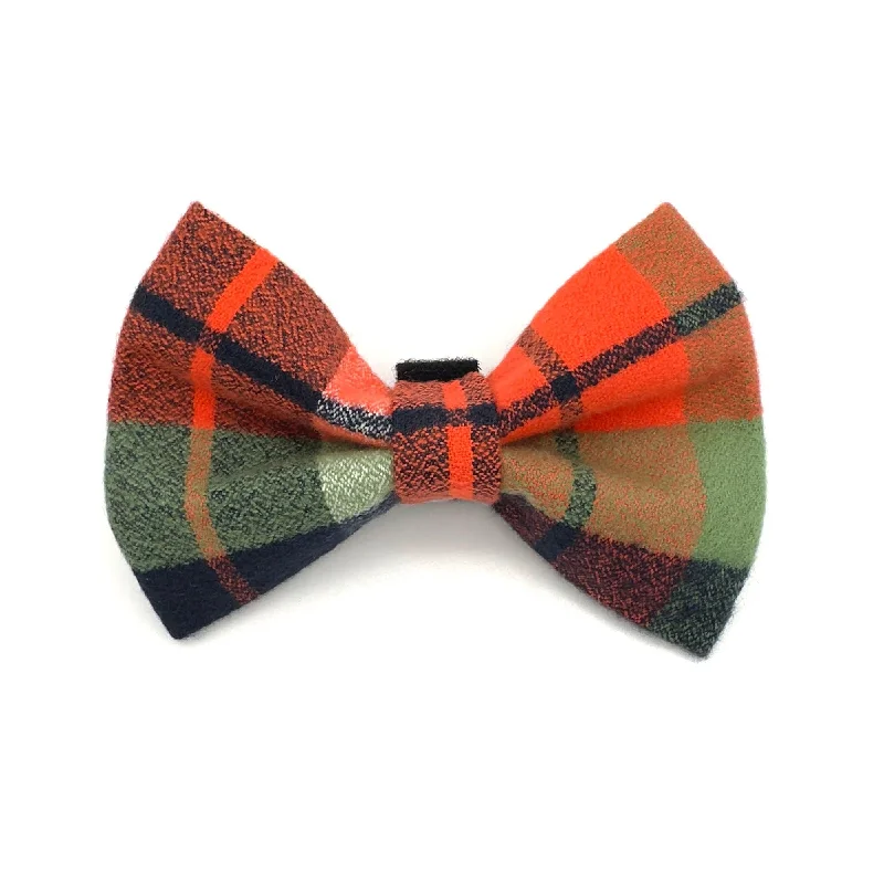 - Climbing pet constant temperature heating padWillow Plaid Flannel Dog Bow Tie