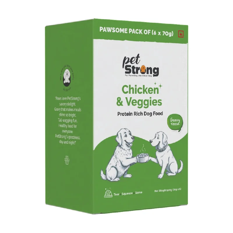 - Dog heart rate monitoring collarPetStrong Chicken and Veggies in Gravy Wet Food for Dogs