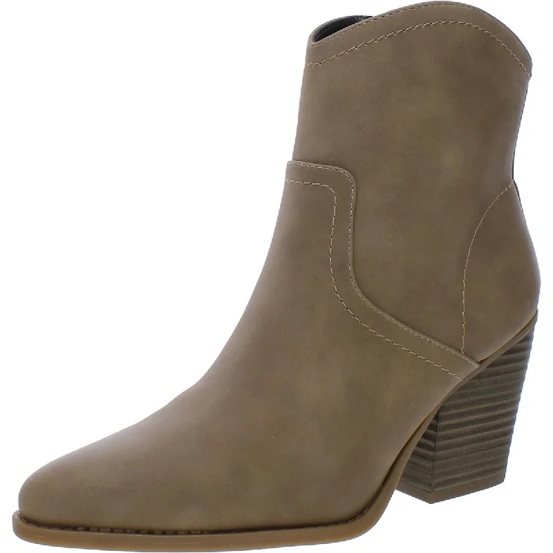 Harding Womens Zipper Heels Ankle Boots